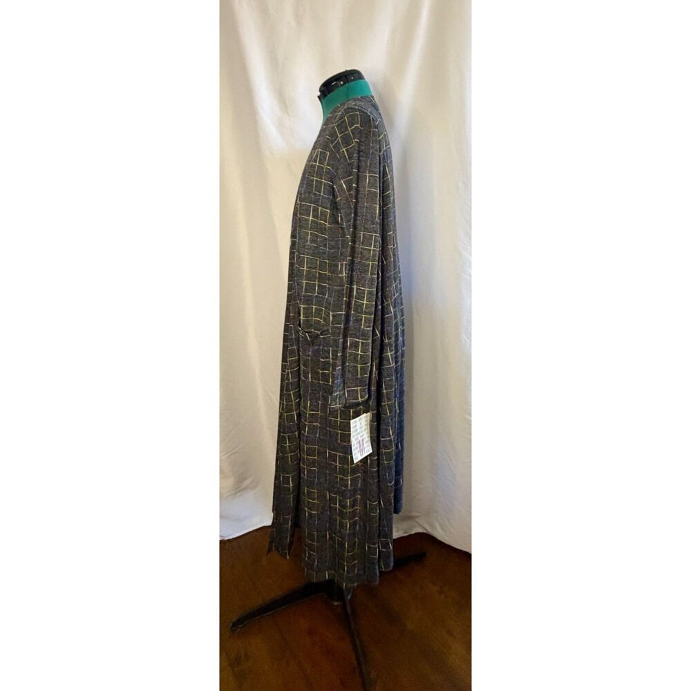 NWT Lularoe Sarah dark grey longline open-front duster cardigan